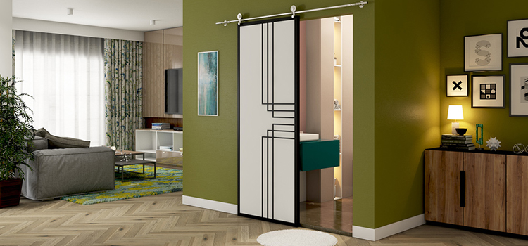 sliding bathroom door installation in Selma